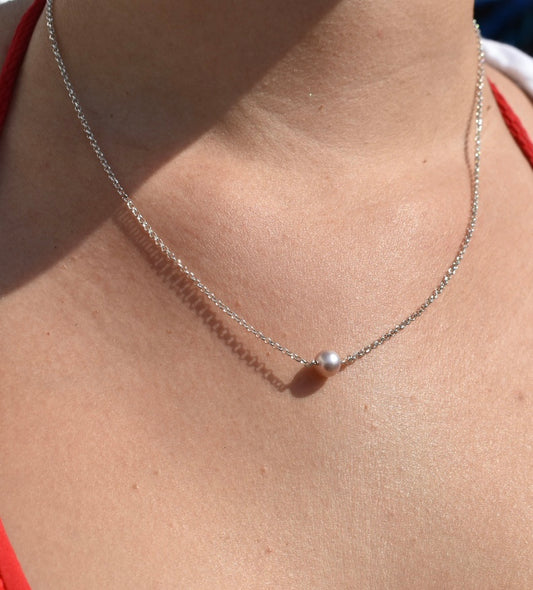 Collier Perle d'Eau Douce Rose