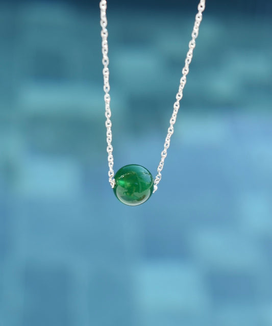 Collier Agate Verte 10mm