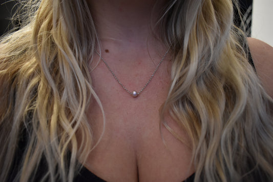 Collier Perle D'eau Douce Poire Rosée