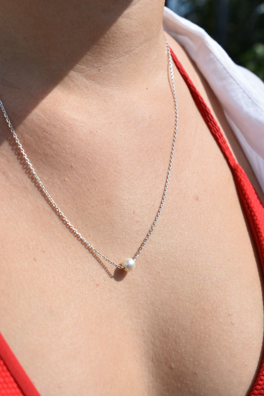 Collier Perle D'eau Douce Blanche