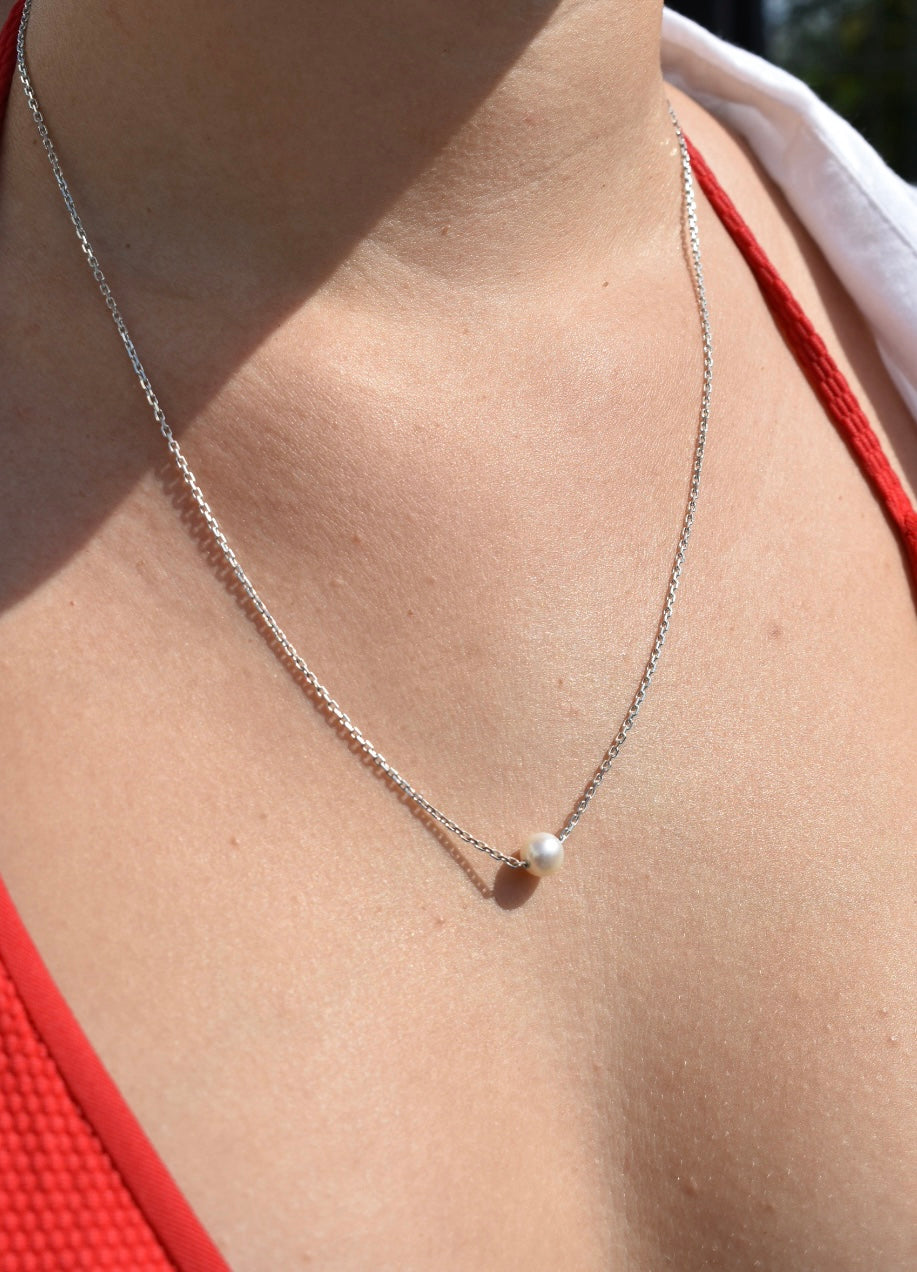 Collier Perle D'eau Douce Blanche