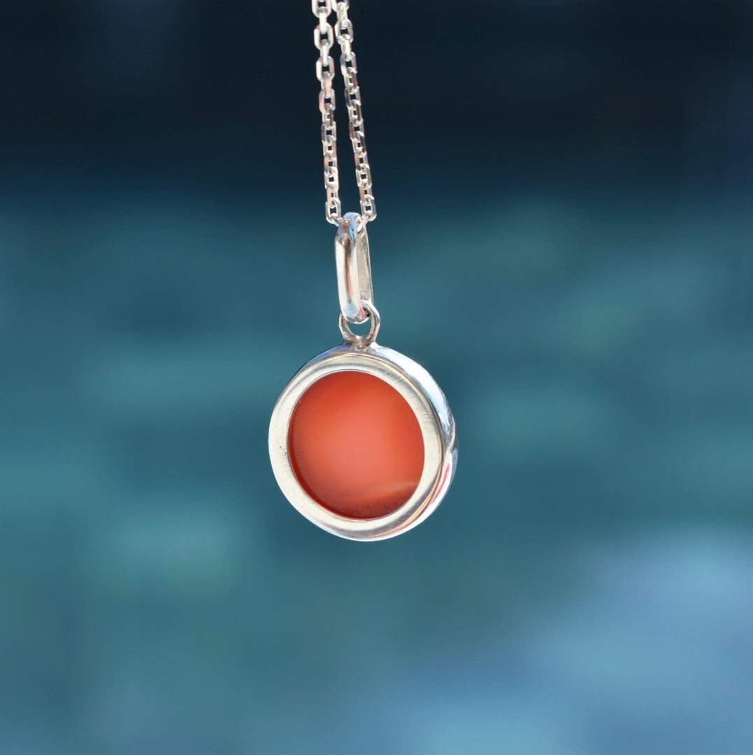 Pendentif Agate Rouge 16mm