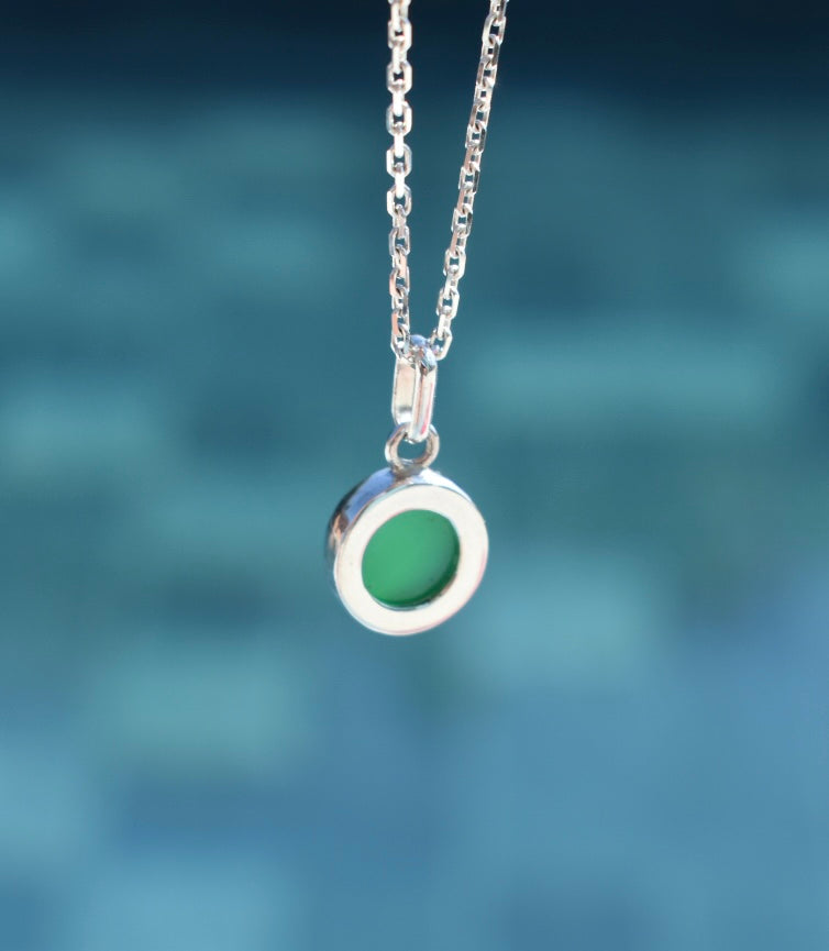 Pendentif Agate Verte 10mm