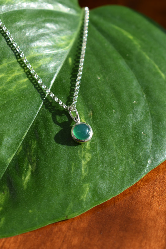 Pendentif Agate Verte