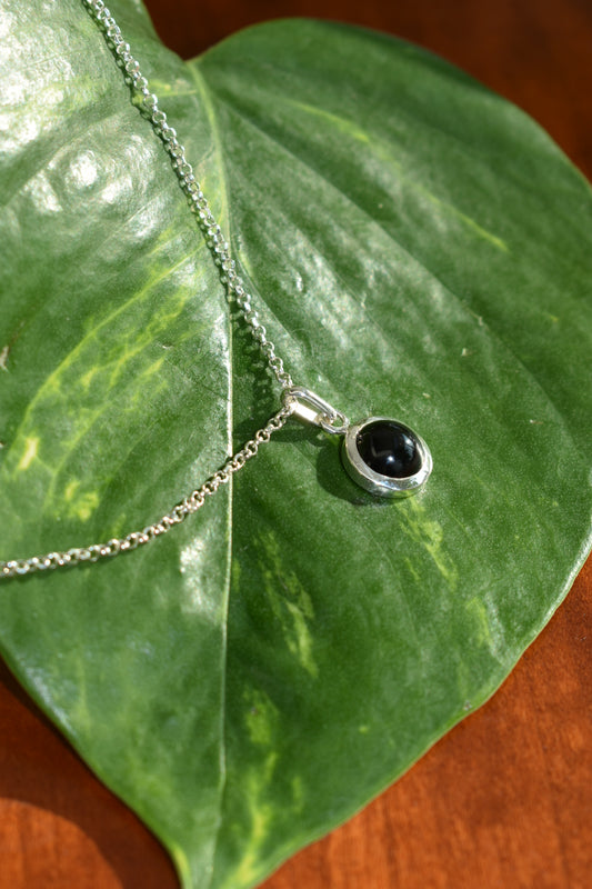 Pendentif Onyx Noir 10mm