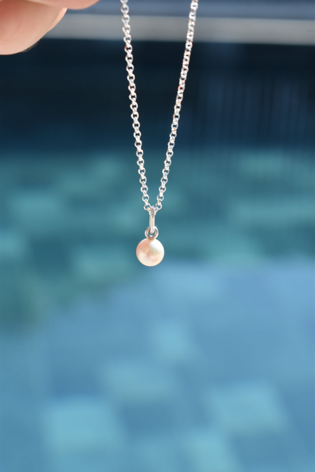 Pendentif Perle D'eau Douce Beige 7mm