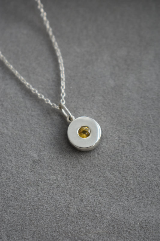 Pendentif Saphir Jaune 4,5 mm